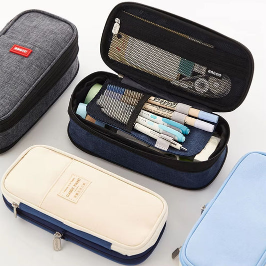 Large Capacity Double Layer Pencil Case