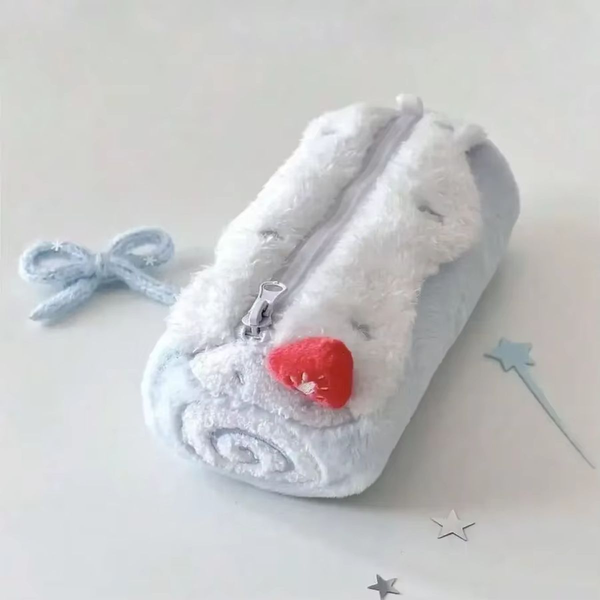 Cute Swiss Roll Plush Pencil Case