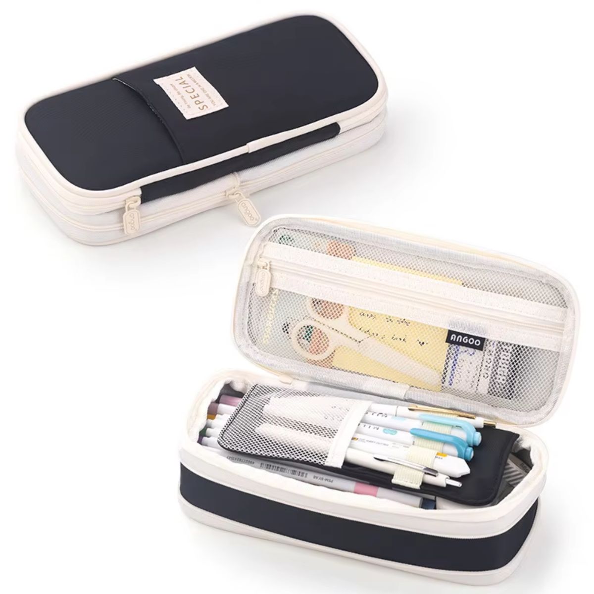 Large Capacity Double Layer Pencil Case