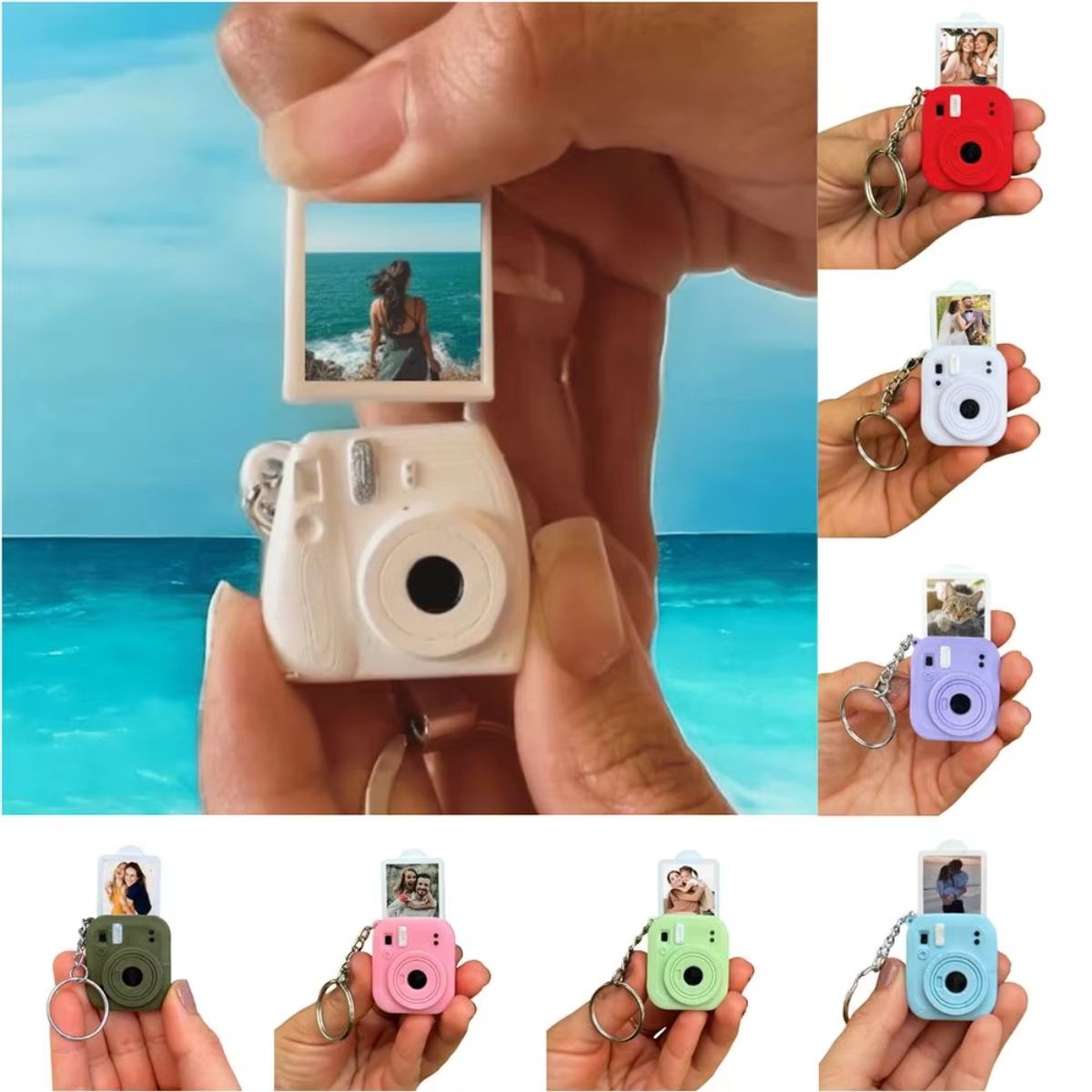 Mini 3D Camera Keychain Pendant