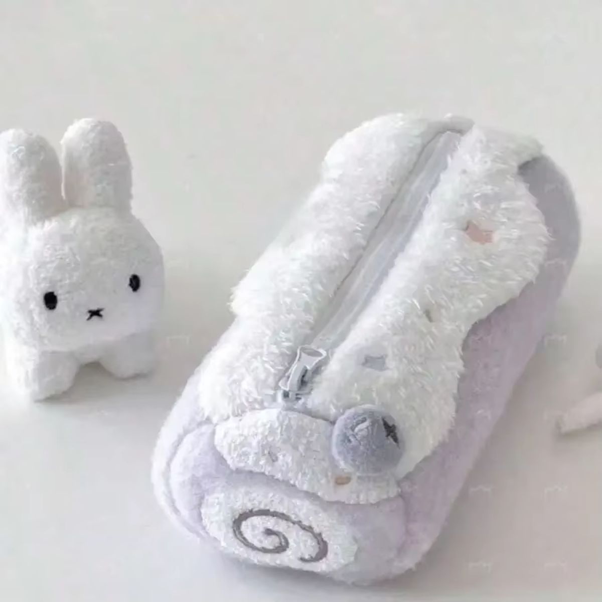 Cute Swiss Roll Plush Pencil Case